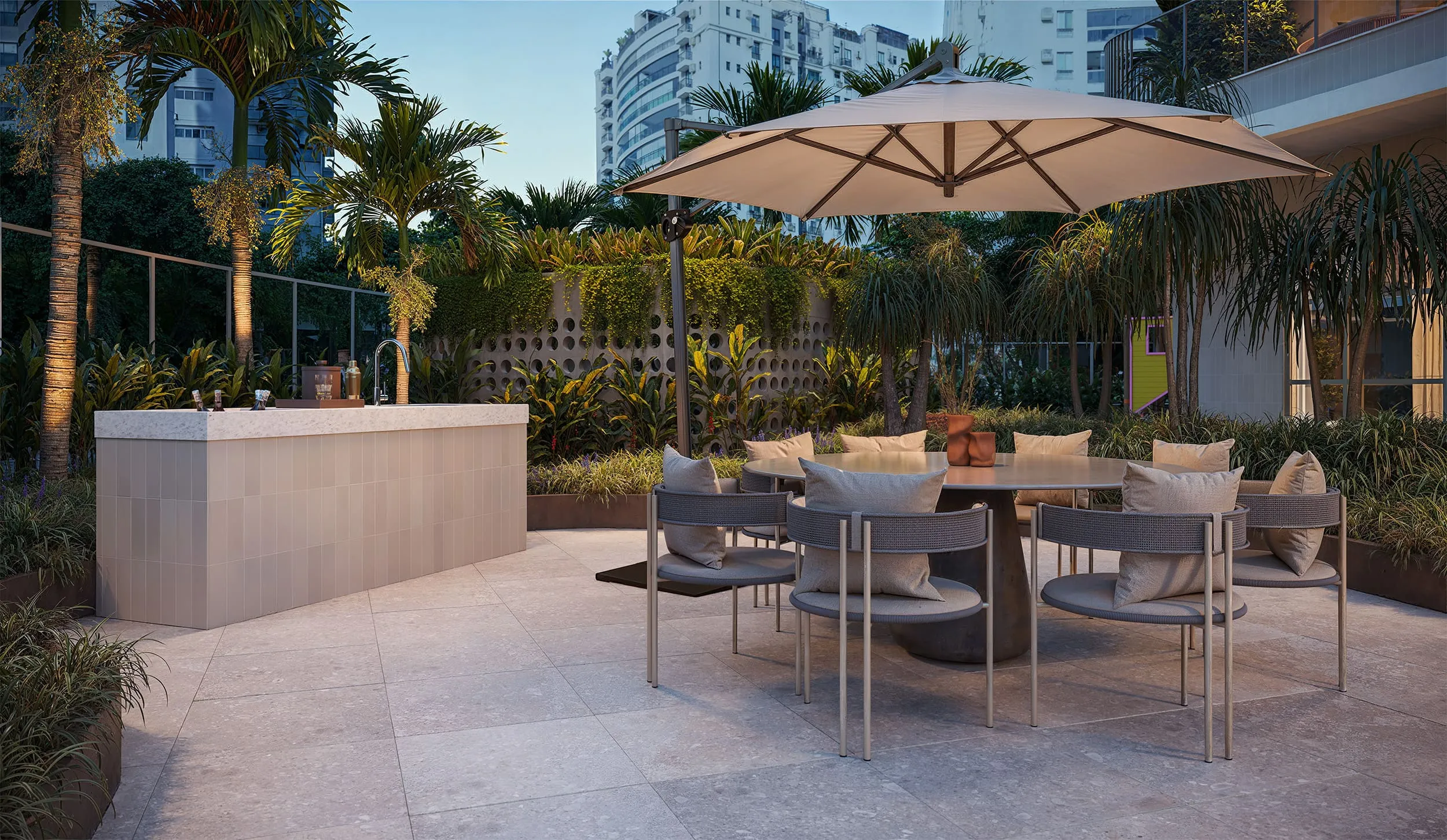 Singular Private Residence – Terraço Gourmet Externo – Churrasqueira – Av. das Acácias da Península – GPS -23.008700 -43.369100 – Tegra